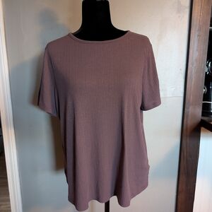 Old Navy Women's Short Sleeve Ribbed Top - Mauve